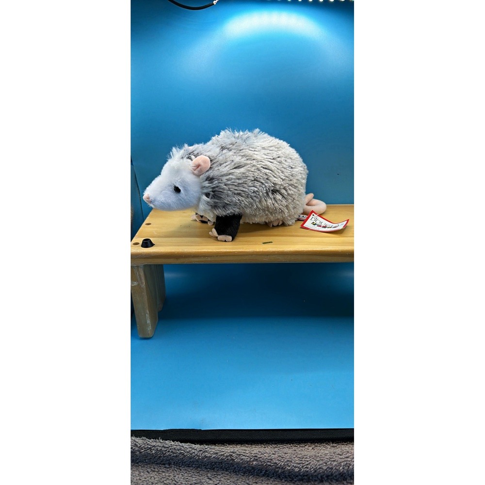 Douglas Opossum Plush Stuffed Animal Gray/White/Pink Washable 6-14 in 2024 NWT